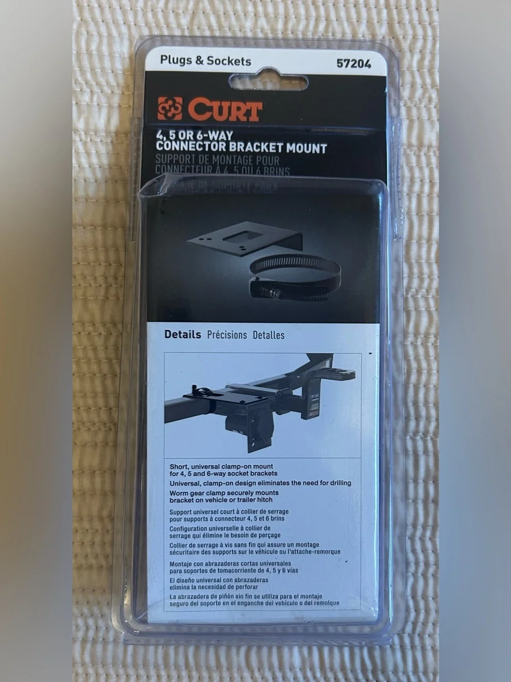 Black 4, 5 & 6-Way Connector Bracket Mount
